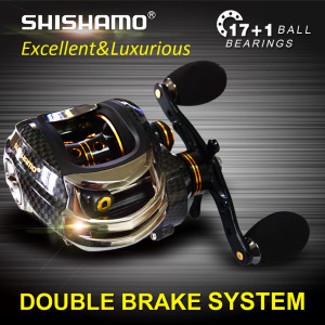 Double-Brake-Baitcasting-Reel-18-Ball-Bearings-Fishing-Gear-Water-Drop-Wheel-Right-Left-Hand-Bait